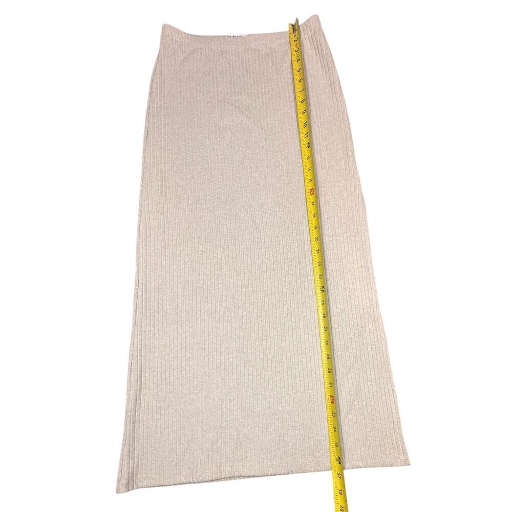 Reformation Ribbed Knit Maxi Skirt Beige Medium - Picture 3 of 4
